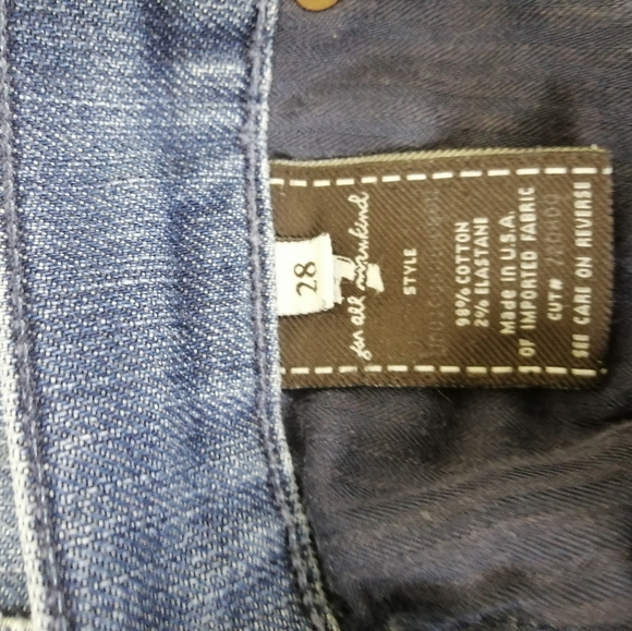 7 For All Man Kind Skinny Blue Jeans Size 28 - Picture 6 of 7
